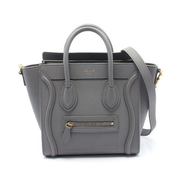 Celine Luggage Handbag Leather Gray - Picture 1 of 6